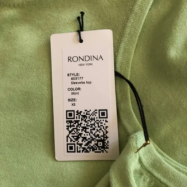 Rondina New York Sleeveless Knit Tank Top Mint Green Round Neck Women’s XS NWT - Image 10