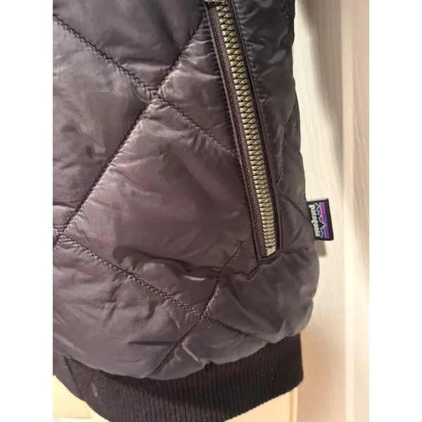 Patagonia Diamond Quilted Bomber Jacket Womens XS Black Full Zip STY28106 FA19 - Image 7