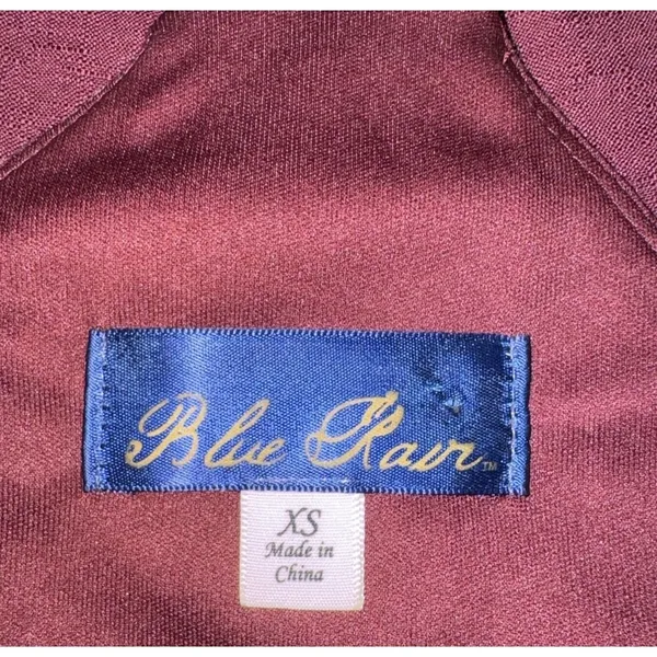 Blue Rain Slip Dress Maroon Periwinkle‎ Embroidered Boho Hippie Indie Lined-XS - Image 3