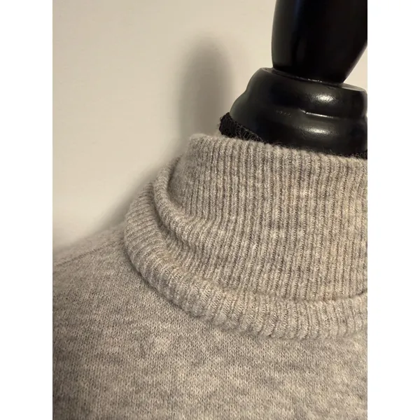J.Crew‎ Womens Heather Gray Merino Alpaca Blend Turtleneck Sweater Dress - Image 3