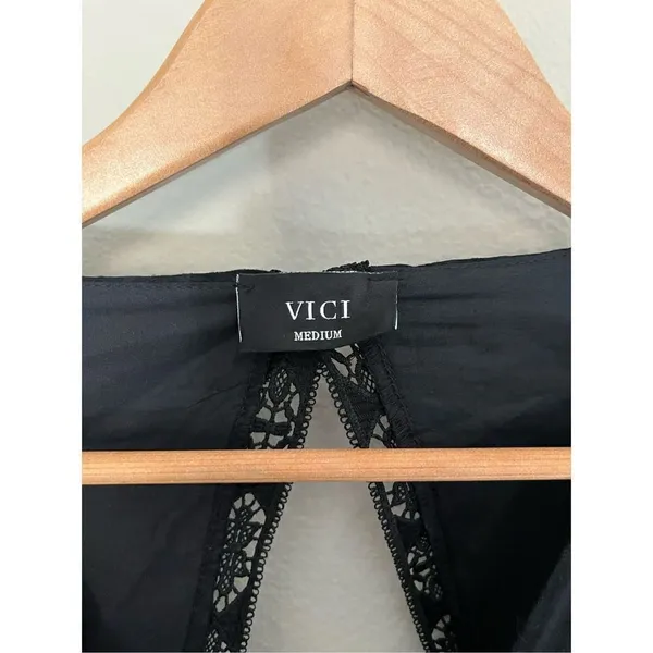 Vici‎ Black Long Sleeve V-Neck Open Back Dress - Image 4
