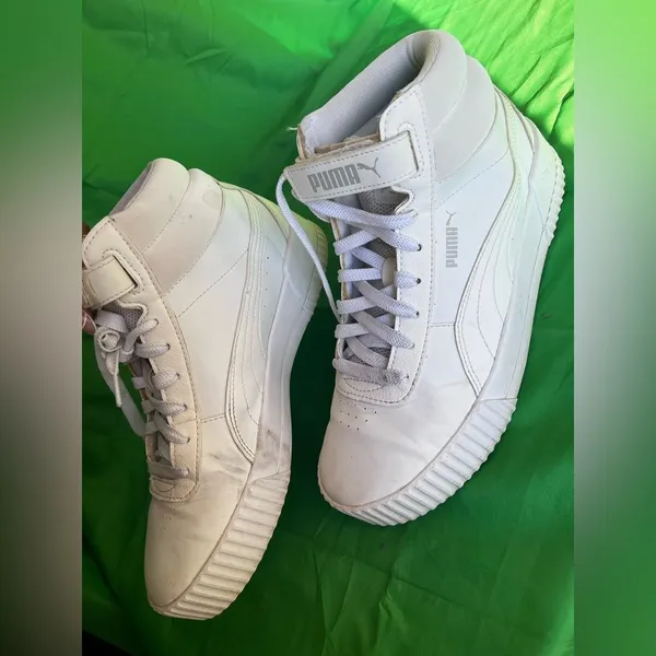 Puma White High-Top Sneakers - Image 7
