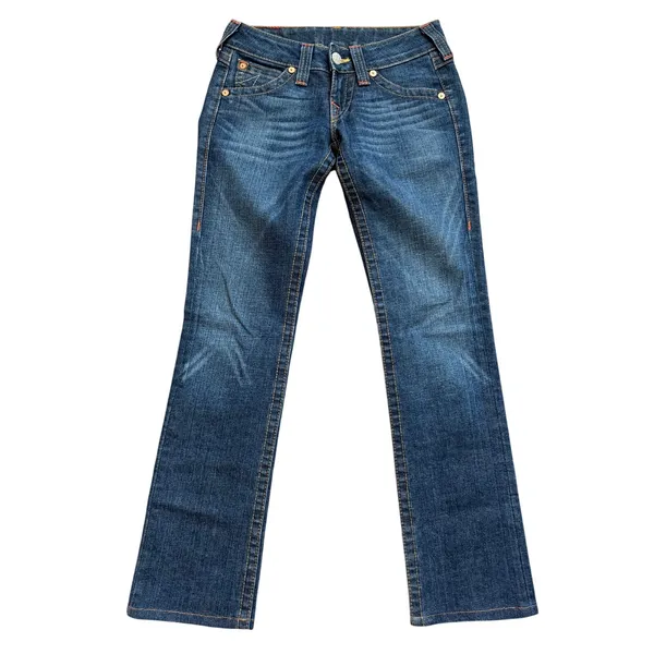 Vintage ‘00s True Religion Billy Dark Wash Low Rise Jeans Size 26 Made in U.S.A. - Image 3