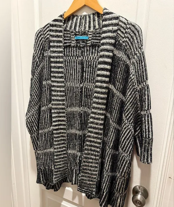 Alice + Olivia Wool Blend Nera Rib Knit Box Cardigan Size S - Image 5