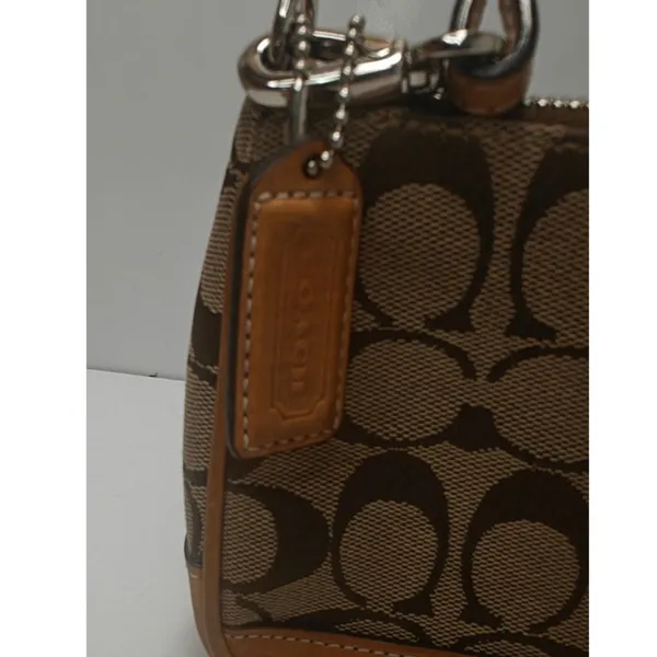 Vintage tan Coach demi mini canvas leather #6094 - Image 7