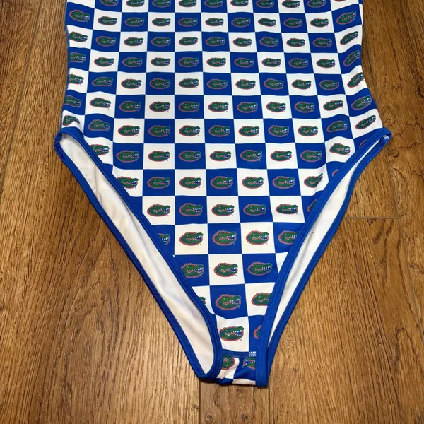 Dyme Lyfe Florida Gators Bodysuit Swimsuit XL Blue White Checkered NCAA Fan Gear - Image 4
