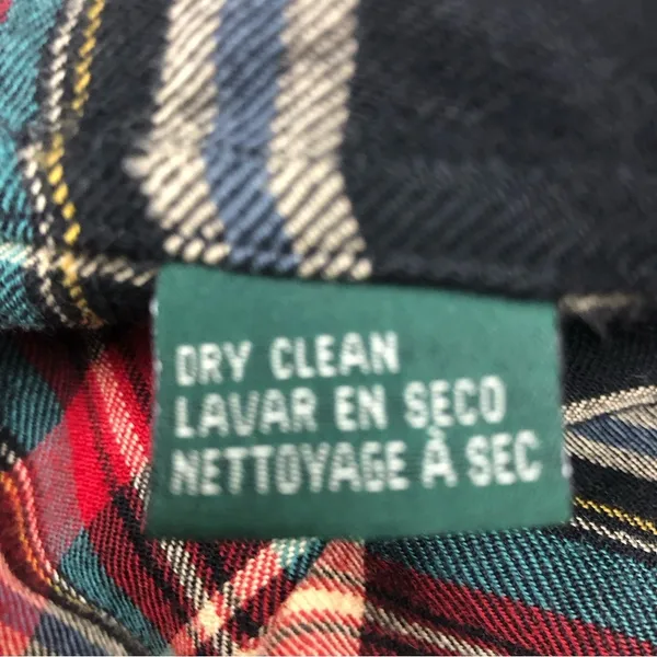 Lauren Ralph Lauren plaid button down shirt size M women’s top 100% wool - Image 5