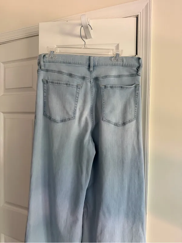 FRAME Le Palazzo High Rise Wide Leg Jeans Light Wash Size 31 NWT $288 - Image 12