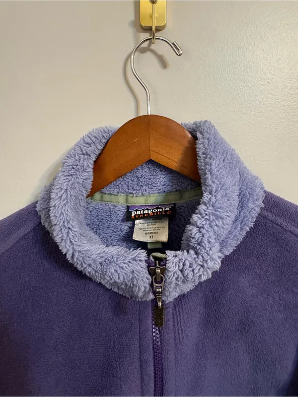 Vintage Patagonia Synchilla Women’s XL Purple Fleece Jacket Costa Rica - Image 4
