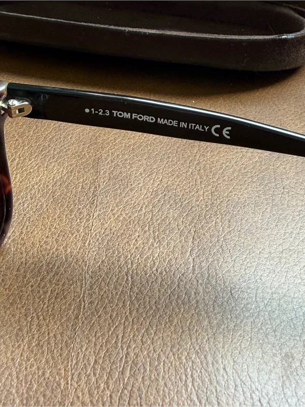 Authentic Tom Ford Leo TF336 55J Havana Black Rectangle Sunglasses Unisex - Image 7