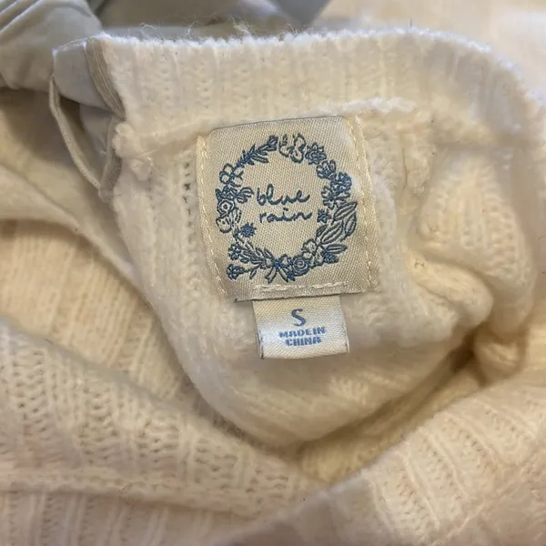 Blue Rain White Knit Sweater Dress - Image 6