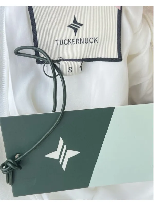New Tuckernuck Women White Feather Cuff Shift Ellie Mini Dress S Wedding Bridal - Image 8