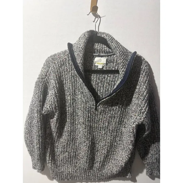 OFFLINE by Aerie Speckled Multicolor Quarter Zip Chunky Knit Sweater‎ M M - Image 2
