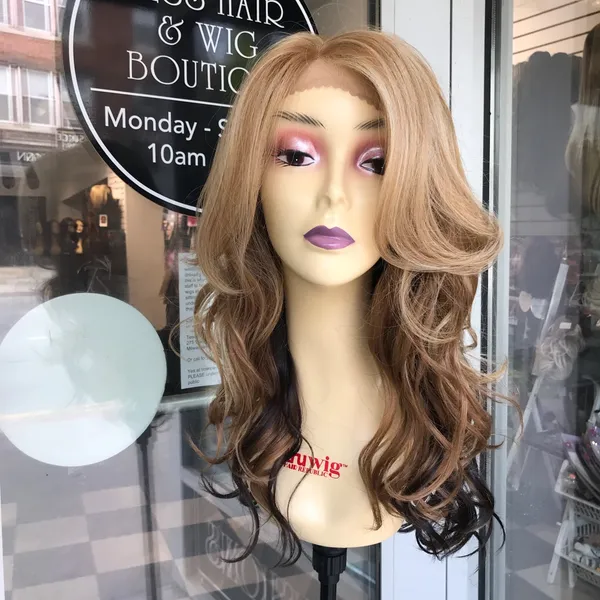 Lacefront middle Part Blonde Brown ombré New Wig - Image 2