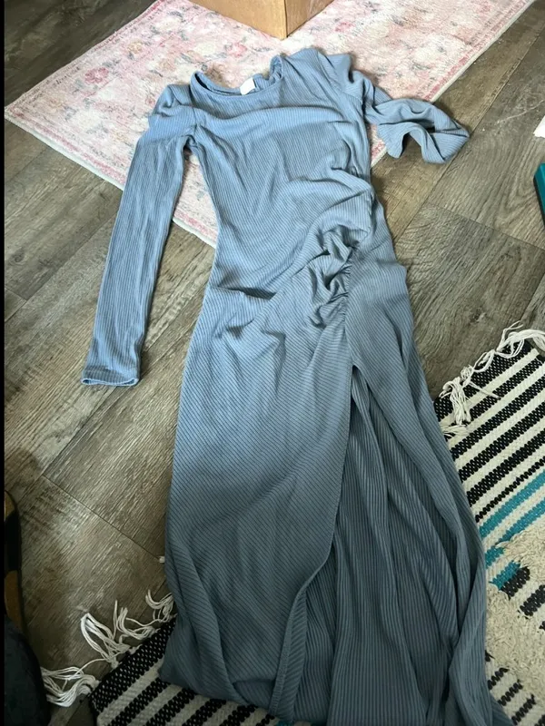 Wilfred‎ blue ruched midi dress - Image 2