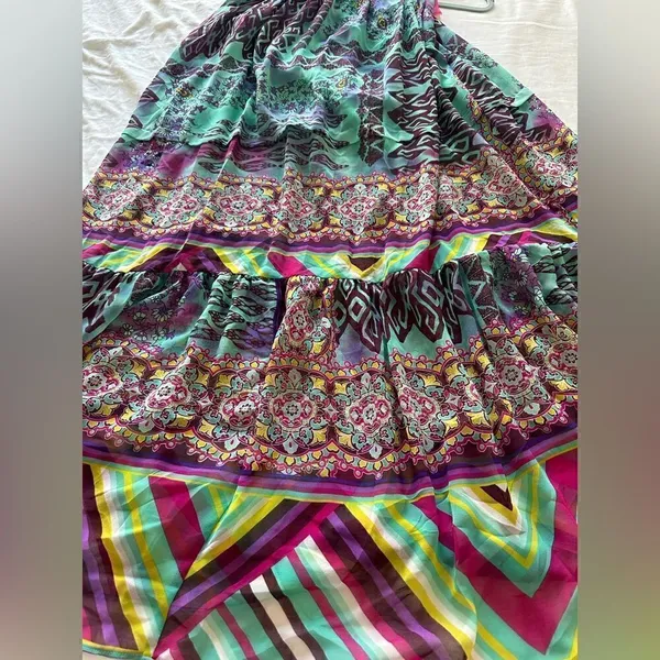New Betsey Johnson Bohemian Maxi Dress Spaghetti Strap Womens Sz 6 Long Boho - Image 8