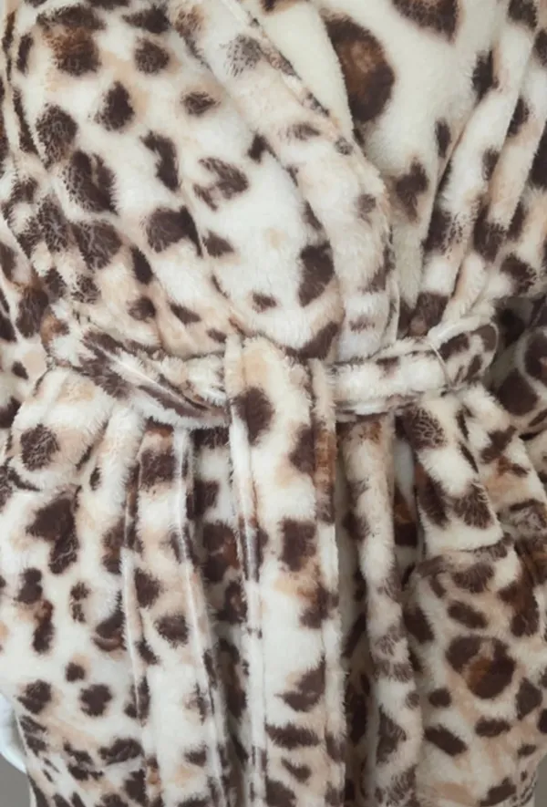 Aerie Animal Print Cozy Plush Robe, Medium - Image 13