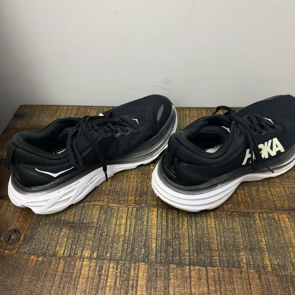 Hoka Women’s Bondi 8 black white running shoe sneaker 9.5B - Image 4