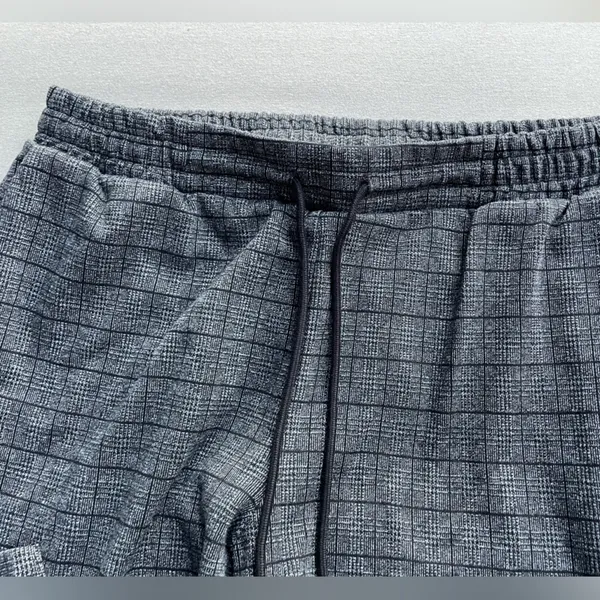 Comfy A new day women's Black plaid/ Checkered pants L large - Image 3
