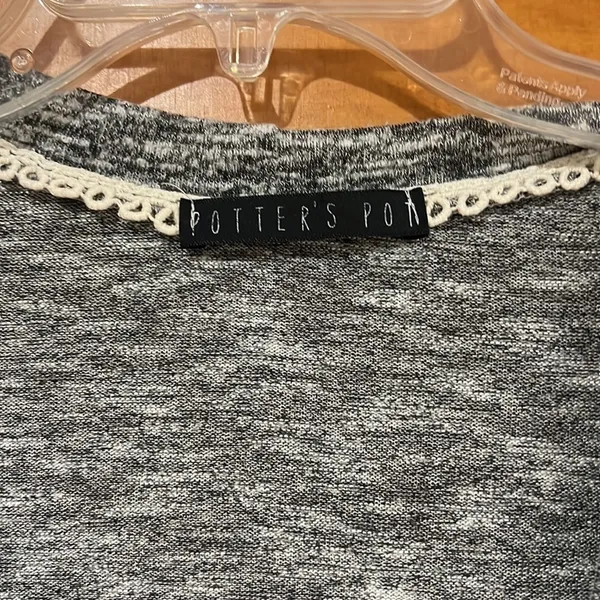Anthropologie Potter's Pot Gray Button Front Cardigan - Image 2
