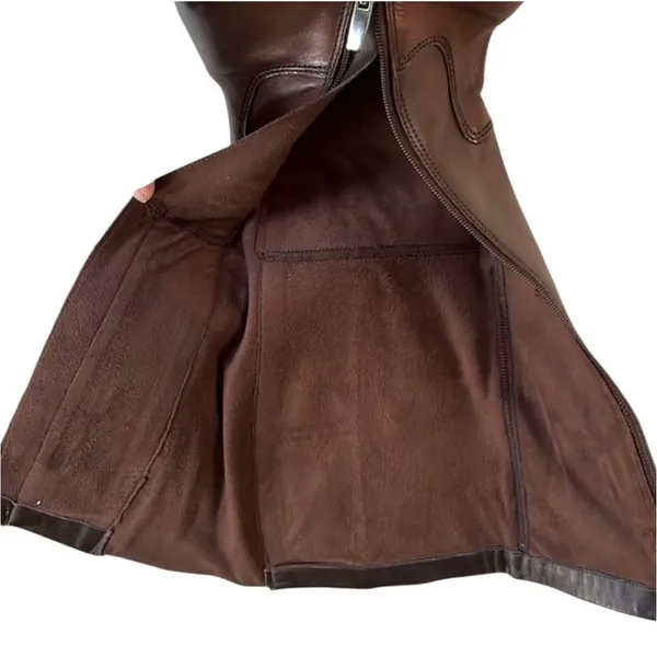EUC Ecco Leather Satorelle Adjustable Calf Knee High Boots Brown Size 6 - Image 9