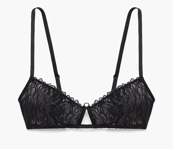 Savage X Fenty Large Black Lace Fast Lane Fashion Bralette - Image 4