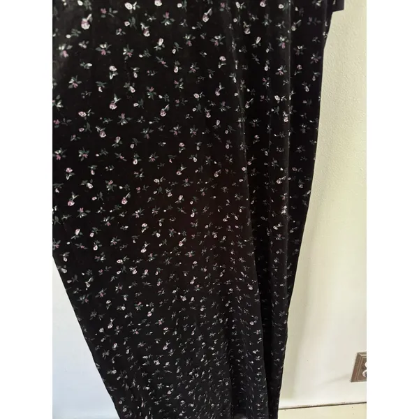 NWT Lulus Expert Charm Black Ditsy Floral Velvet Puff Sleeve Maxi Dress Size XS - Image 7