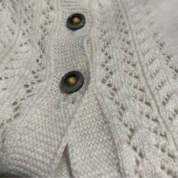 Boden Mini Off Cream Knit‎ Cardigan Sweater size 6-7 yrs - Image 5