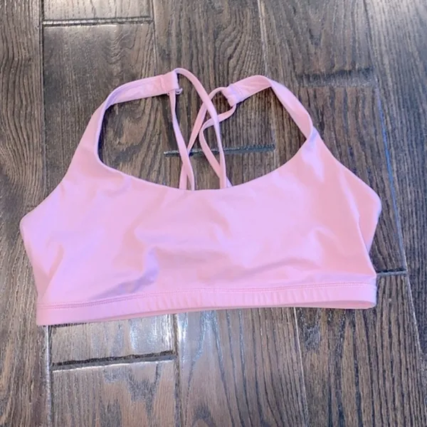 Pink athletic sports bra size medium - Image 2