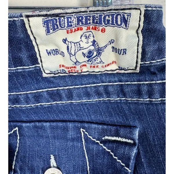 True Religion Becky Jeans Womens 30 Excellent‎ Bootcut Big T Stitching - Image 5