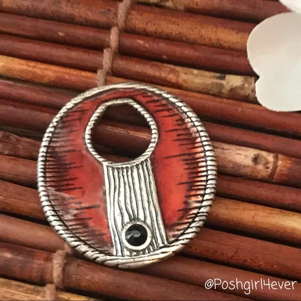 Chico’s Red Enamel Pendant Only - Image 2