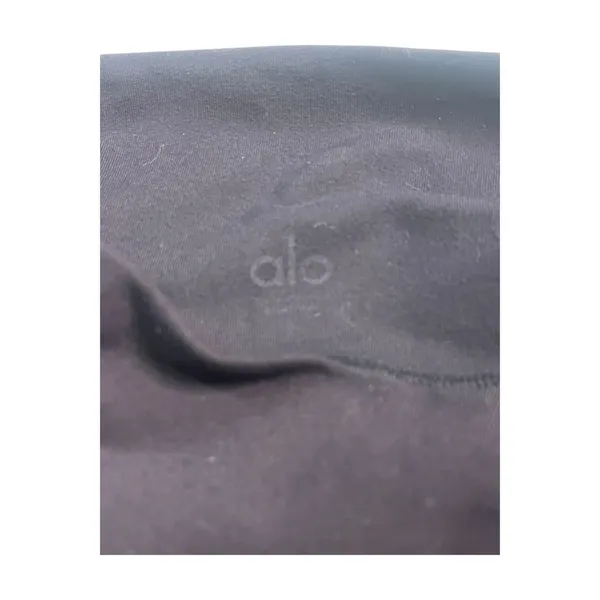 Alo Biker Shorts Womens Small Black Yoga Stretch Logo Athleisure Athletic Gym - Image 4