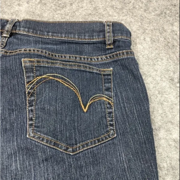 Venezia Vintage Flare Jeans Dark Wash High Rise Plus Size 20P - Image 11