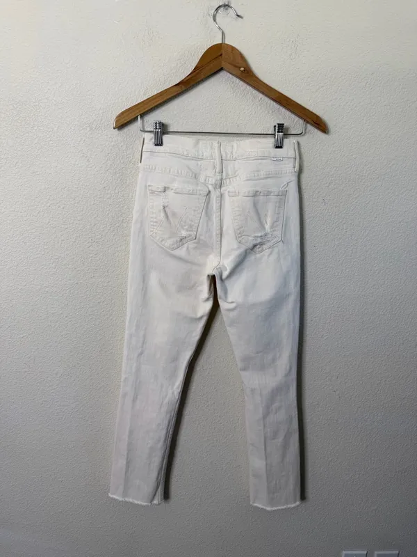 Mother Superior‎ The Flirt Chew Ankle Straight Leg Jeans Womens Size 24 - Image 7