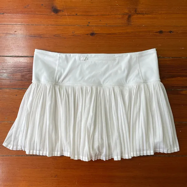 Athleta A-Game Pleated Mesh Skort White Balletcore Pickleball/Tennis/Golf-XL 🧡🎀 - Image 6