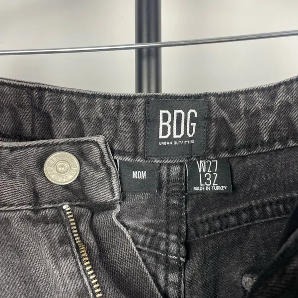 Urban Outfitters BDG Washed Gray Black Denim Mom High‎ Rise Jeans - Image 4