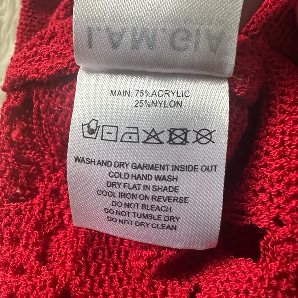 I.AM.GIA Alix Skirt Swim Coverup Maxi Elastic Waist Crochet Sheer Red XXS - Image 10
