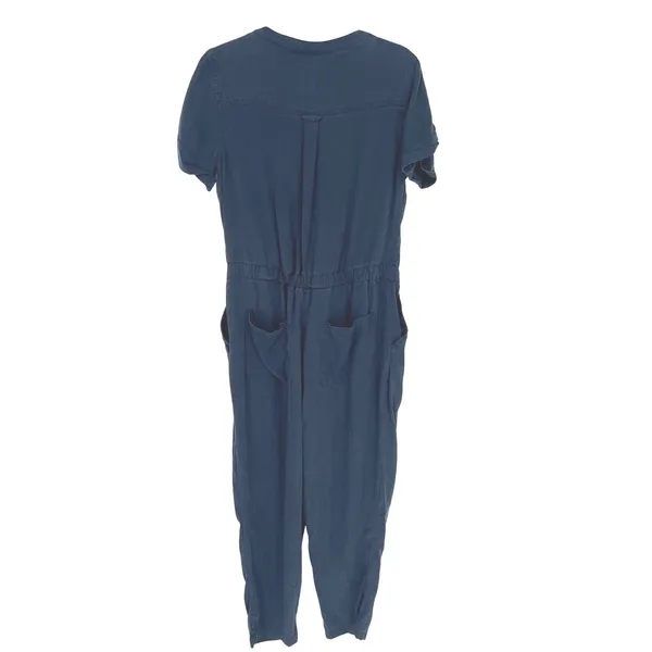 Fat Face Navy Blue Short Sleeve Button Front Jumpsuit Womens 6 EUC - Image 7
