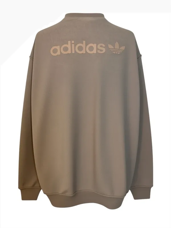 adidas Oversized Crewneck Sweatshirt in Beige, Size L - Image 2