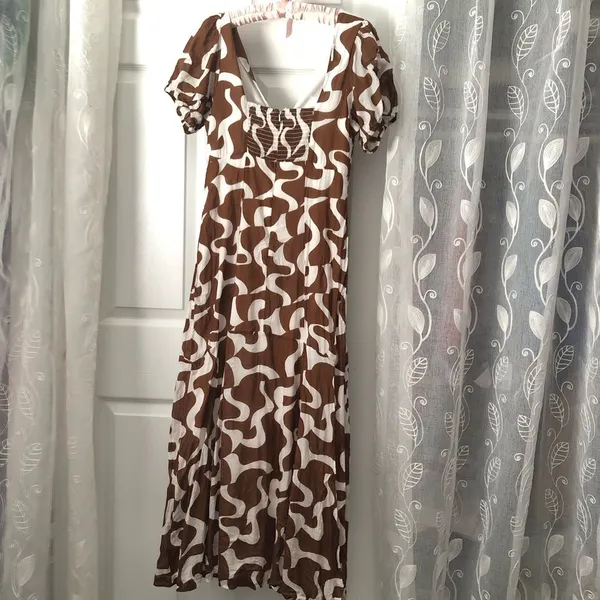 Versona back zipper maxi midi babydoll dress, size xs - Image 7