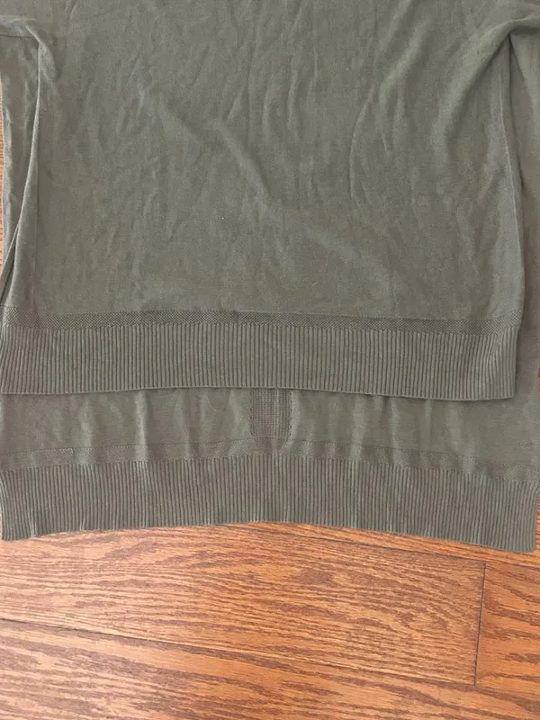 Lululemon Be At East Cashmere Blend Short Sleeve High Low Sweater Size OS - Image 4