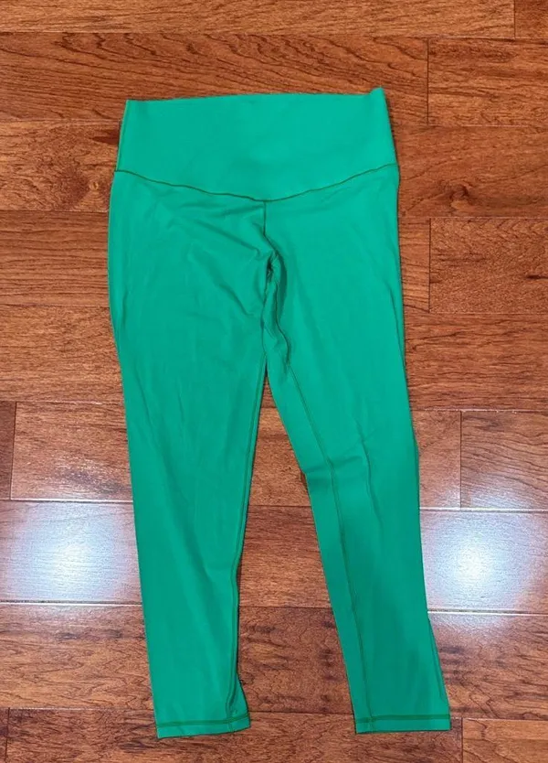 Green Women's High-Waisted Leggings Aerie Offline NWOT L - Image 3