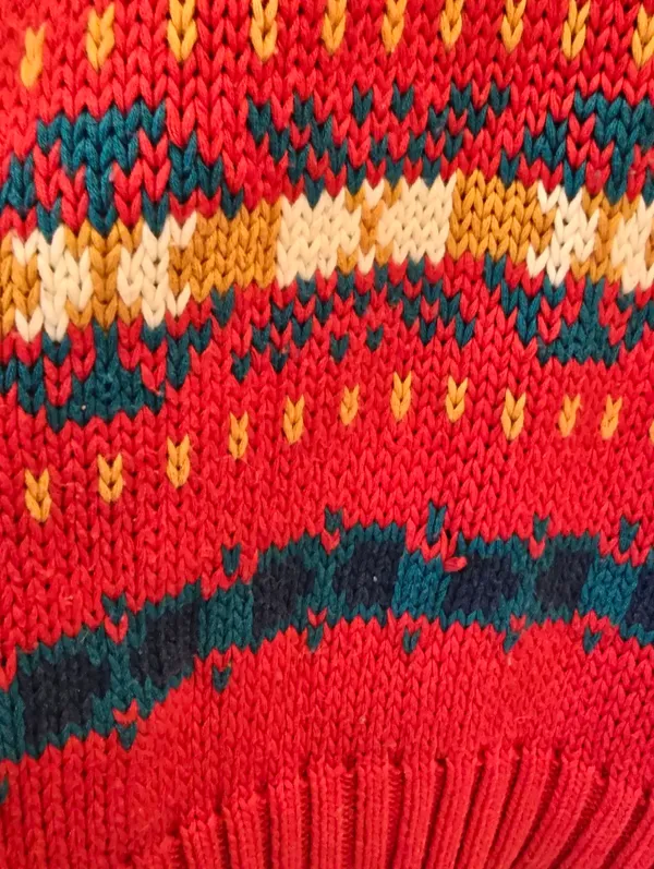 {XL} Vintage GAP Nordic Fair Isle Chunky Knit Sweater Holidays Festive - Image 9