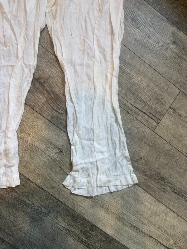 Old Navy Women's White Extra Large Bathing Suit Cover Up Pants Light 100% Cotton - Image 2
