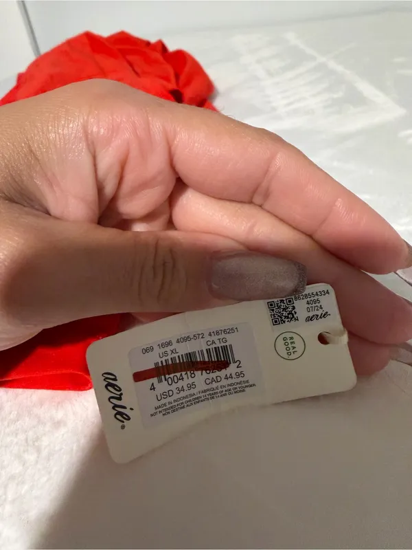 aerie Smooth Red Long Sleeve Top - Image 4