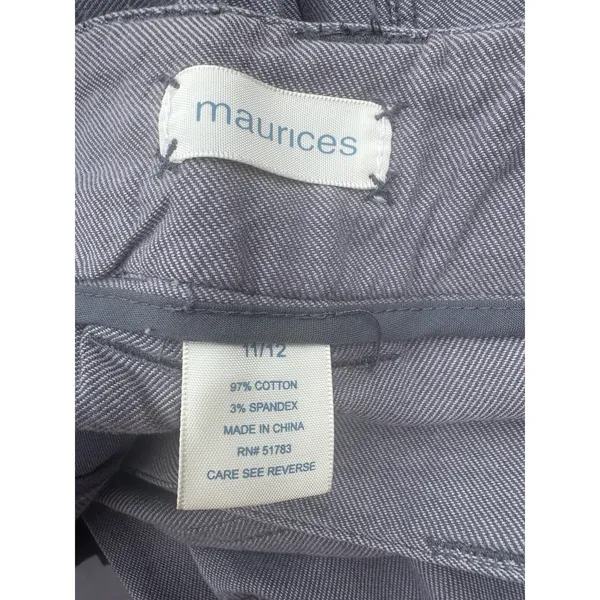 Y2K‎ Maurices Women's Grey Dress Pant Trousers Flare Leg Polished SZ 11/ 12 NWT - Image 15