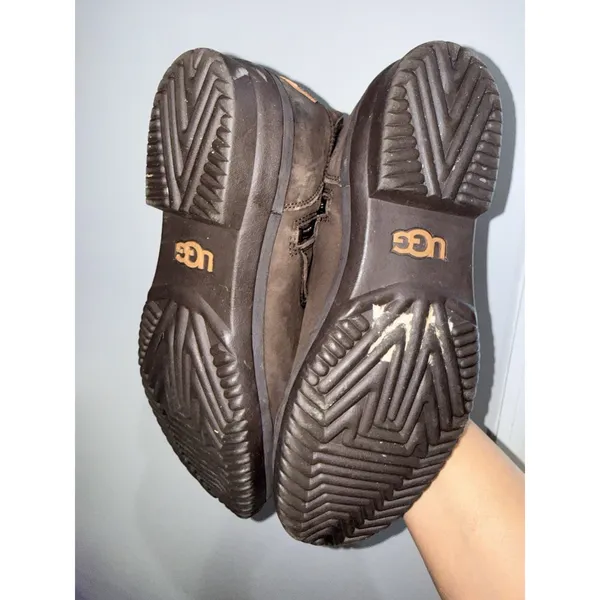 UGG Robbie Women's Size 10 Brown Leather Wool Zipper‎ Waterproof - Image 6