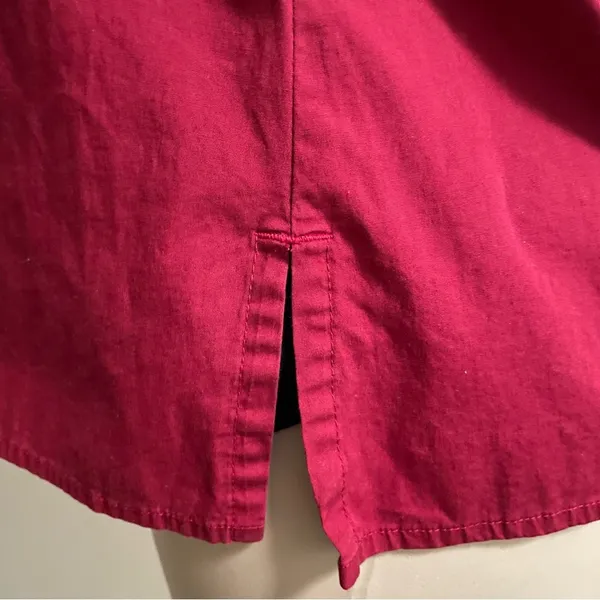 Gap Button Down Women Red Shirt - Image 3