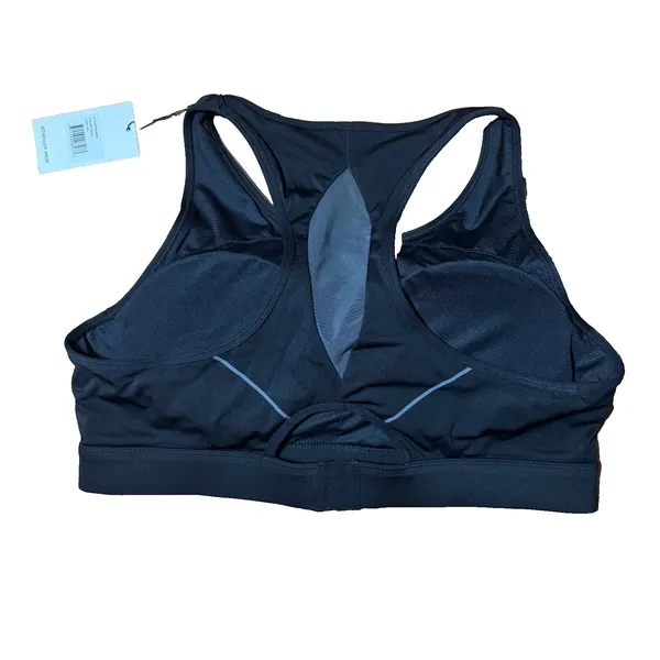 White Mark Women's 3XL Racer Back Cut-Out Contour Striped Sports Bra - Image 5