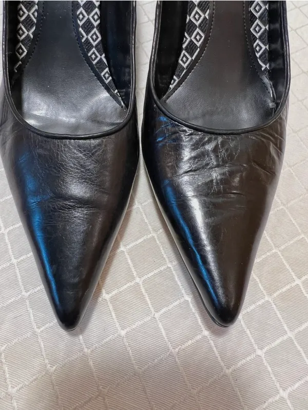Enzo Angiolini “Eazinnon” black leather Pointed Toe Pumps size 7.5 - Image 3